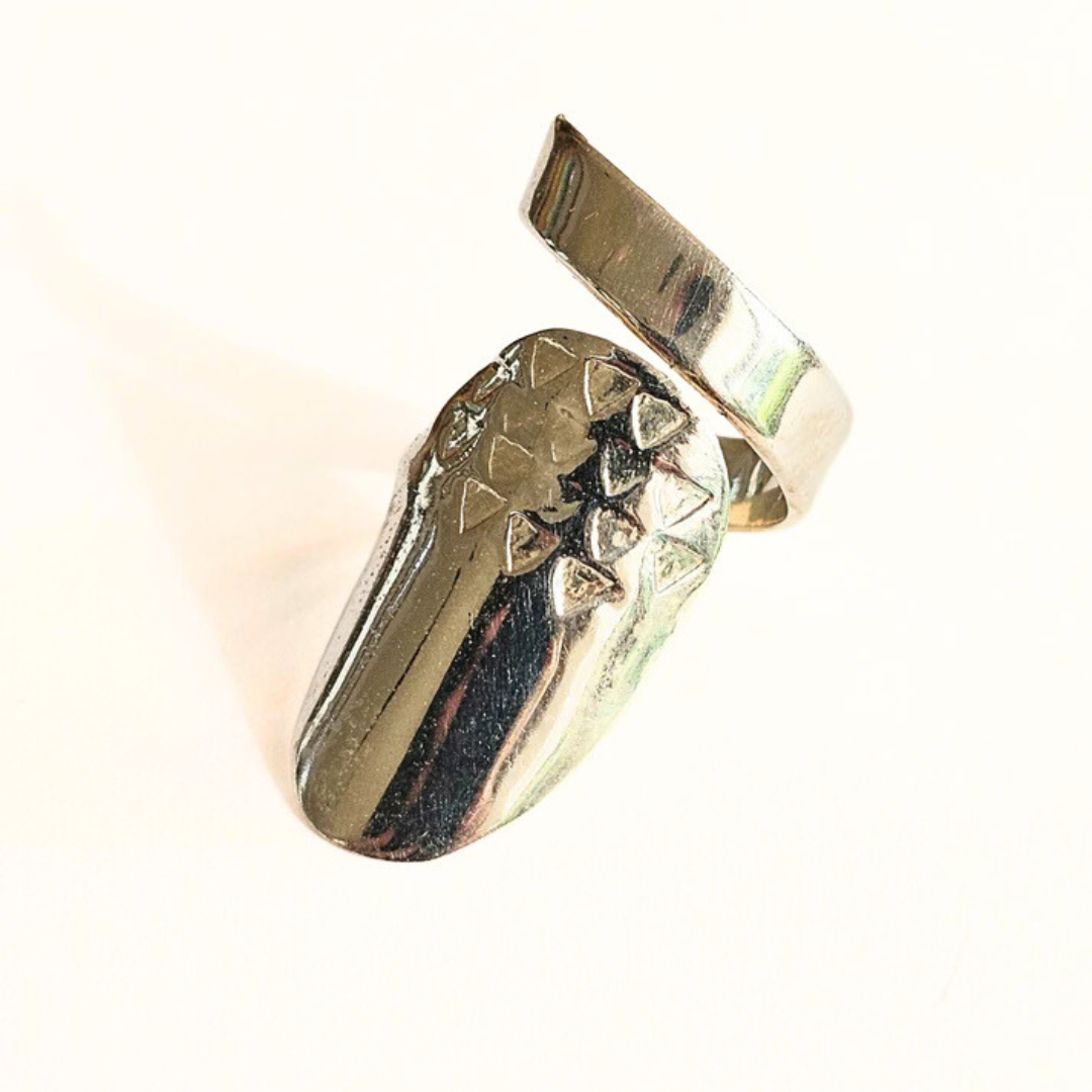 Sterling Silver Nail Ring - Sz 4