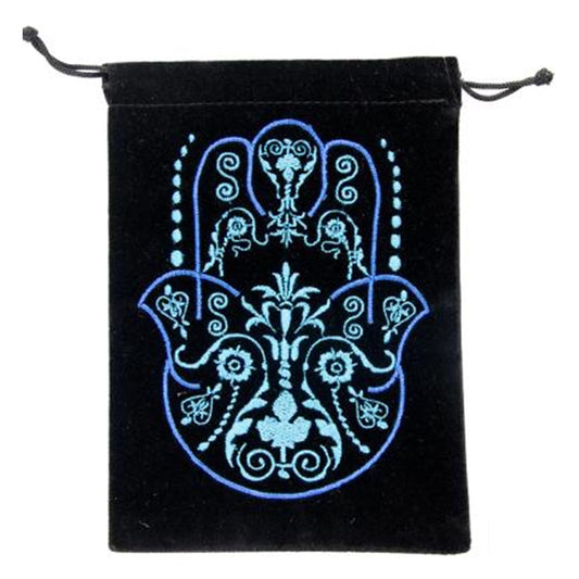 Fatima Hand Velvet Bag Unlined/Embroidered -5″X7″