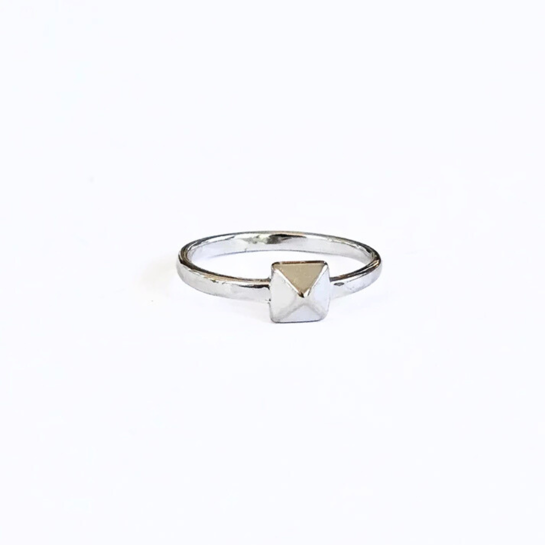 Sterling Silver Pyramid Ring