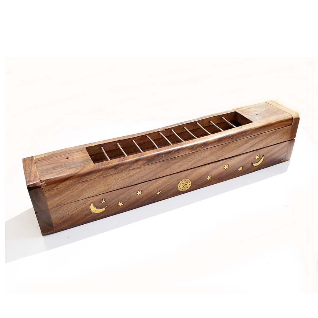 All-In-One Wooden Incense Box, Holder & Burner – A Beautiful Fusion of Form and Function