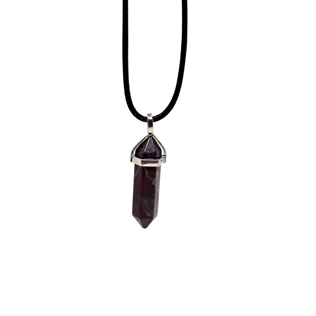 Dragon’s Blood Jasper Point Pendant - Strength • Vitality • Courage