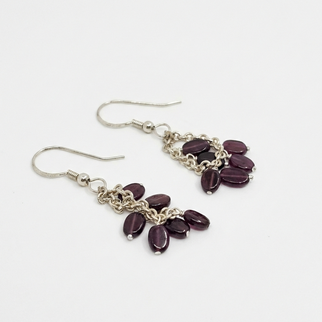 Garnet Dangle Earrings – Passion • Protection • Grounded Strength