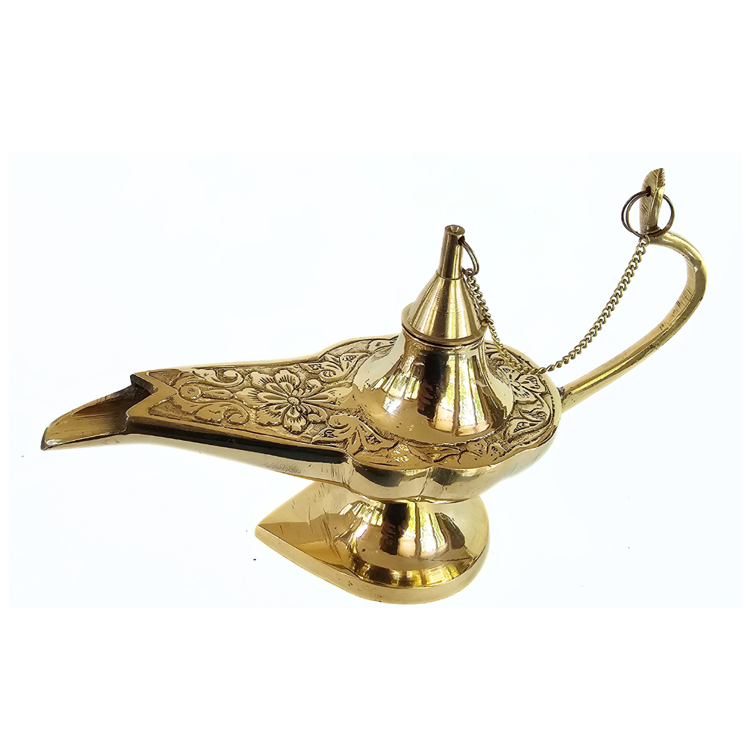 Brass Aladdin Lamp Cone Burner – A Touch of Magic for Your Sacred Space