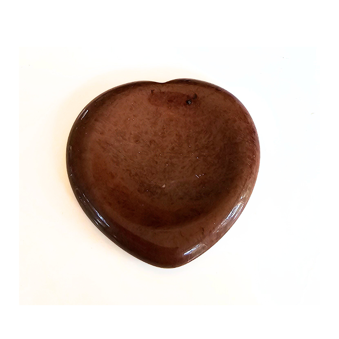 Mahogany Obsidian Heart Thumbstone – Grounded Strength with a Gentle Touch