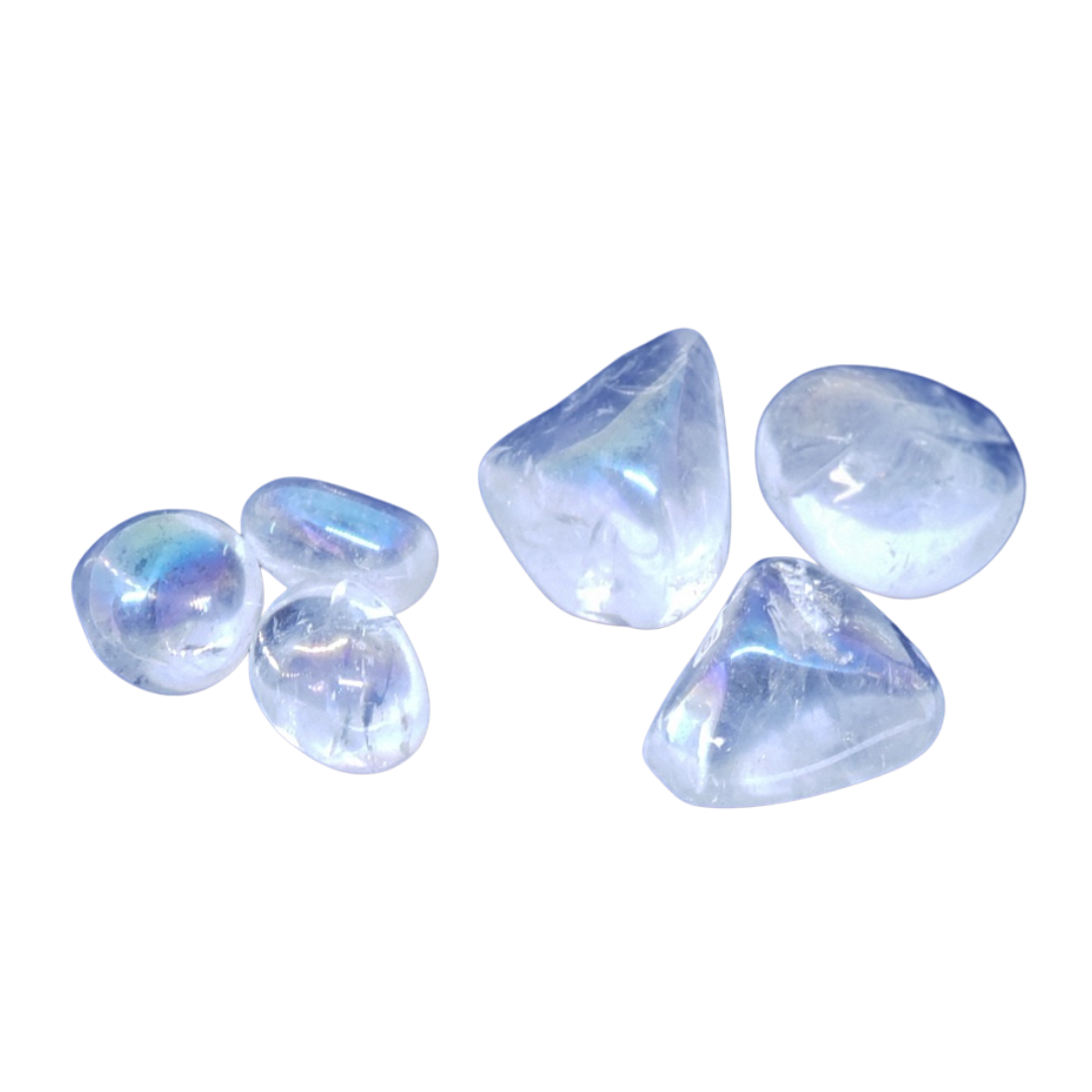 Clear Quartz Platinum Aura (Tumbled) - Beacon For Spiritual Ascension