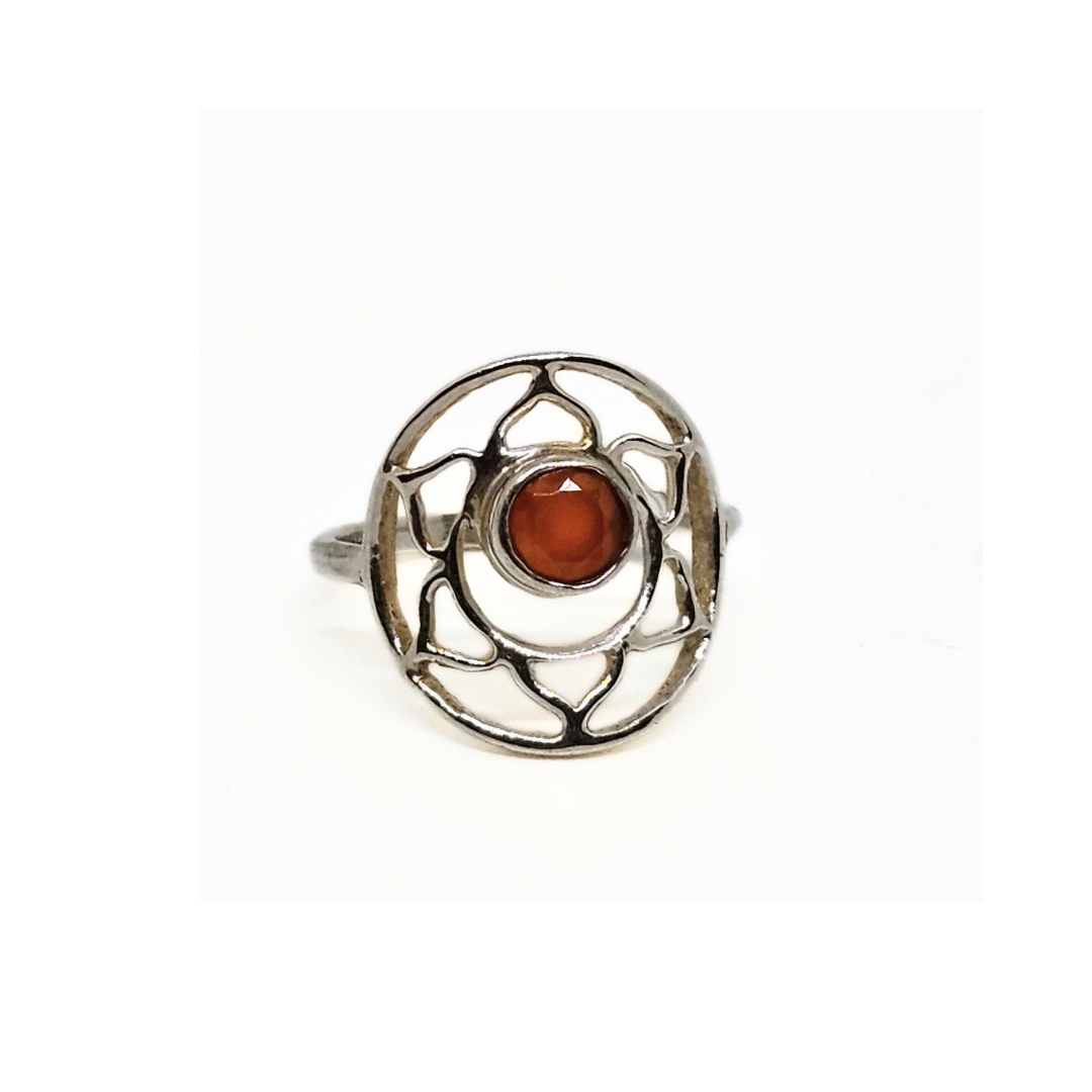 Sacral Chakra & Carnelian Ring - Sz 6