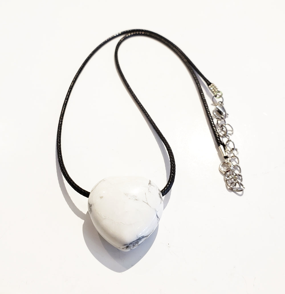 Howlite Heart Necklace