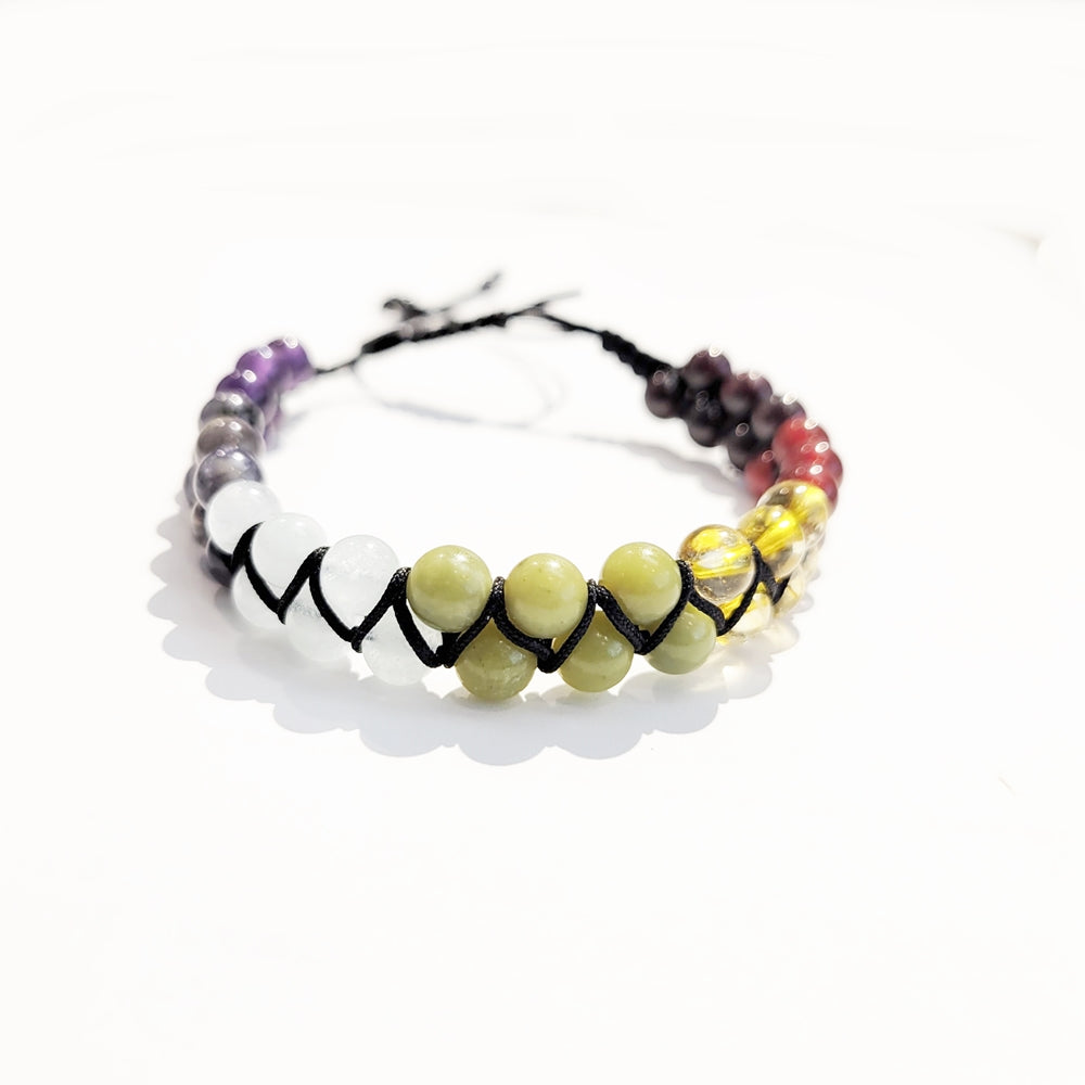 Double-Beaded Chakra Shambala Bracelet