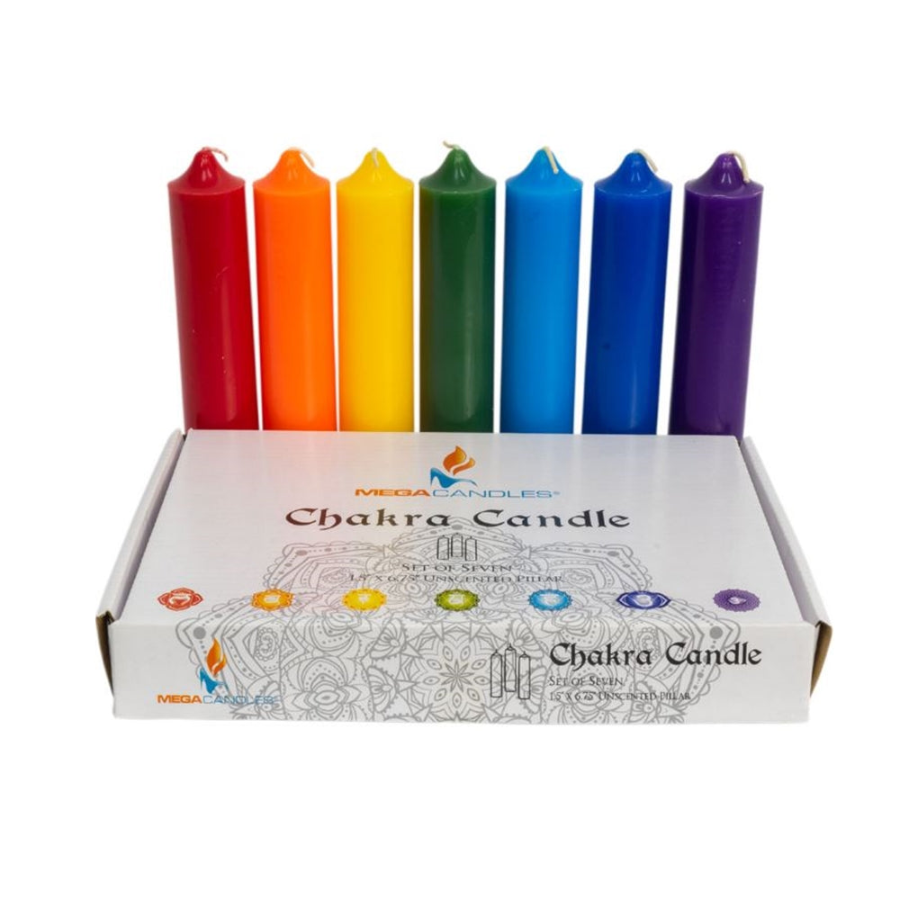 7 Chakra Pillar Candles Set – Light the Way to Balance and Inner Harmony