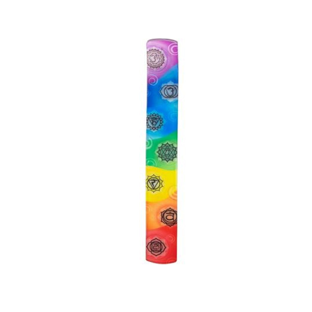 7 Chakra Curved Glass Incense Burner