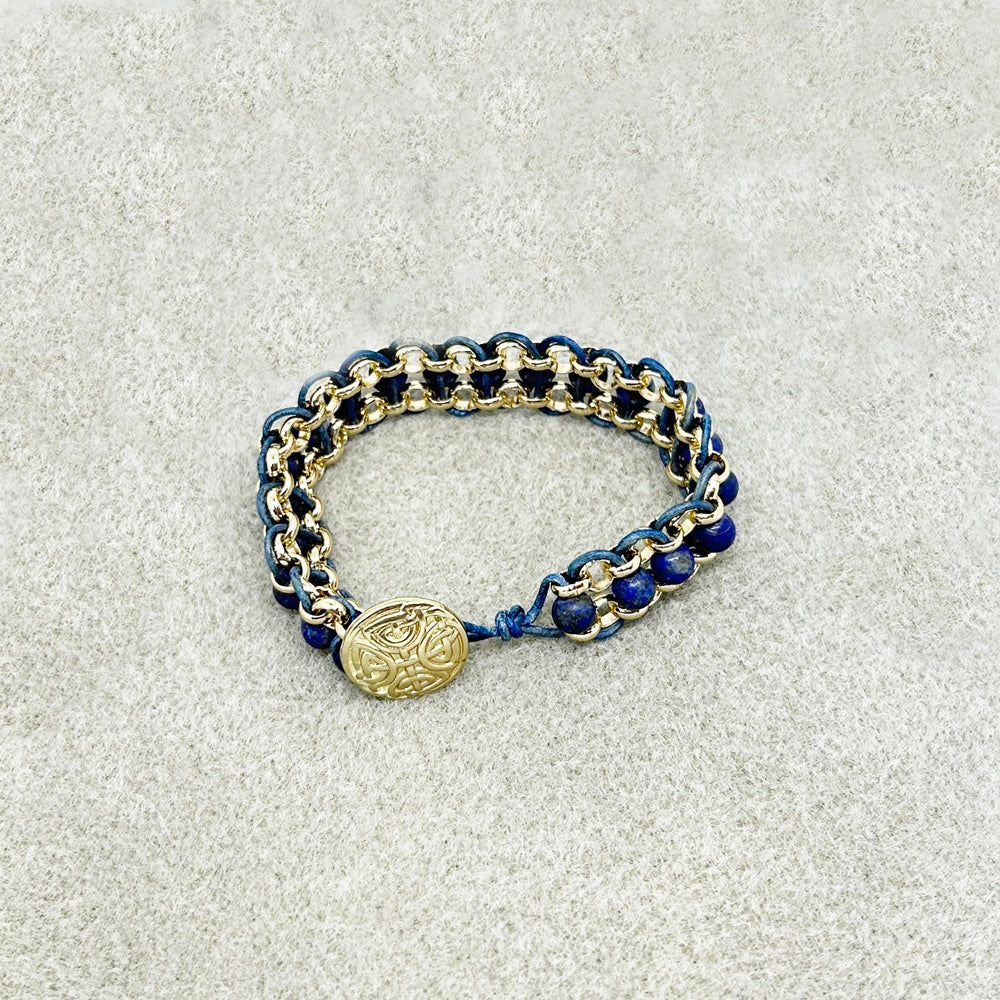 Celestial Wisdom Lapis Bracelet