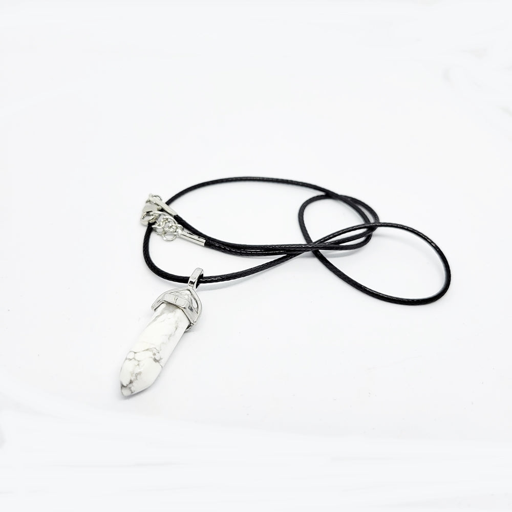 Howlite Point Pendant - Calming • Awareness • Emotional Release