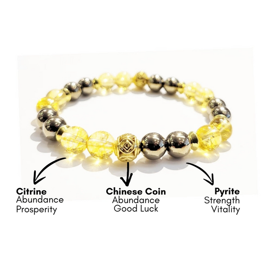 The Metaphysical Power of Citrine and Pyrite