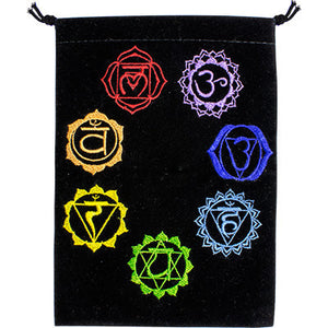 Embroidered 7 Chakra Velvet Bag