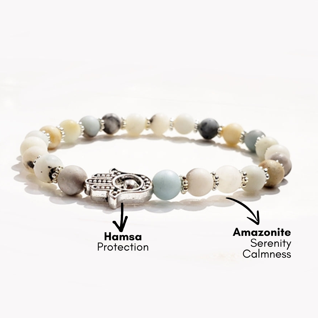 Amazonite Hamsa Bracelet