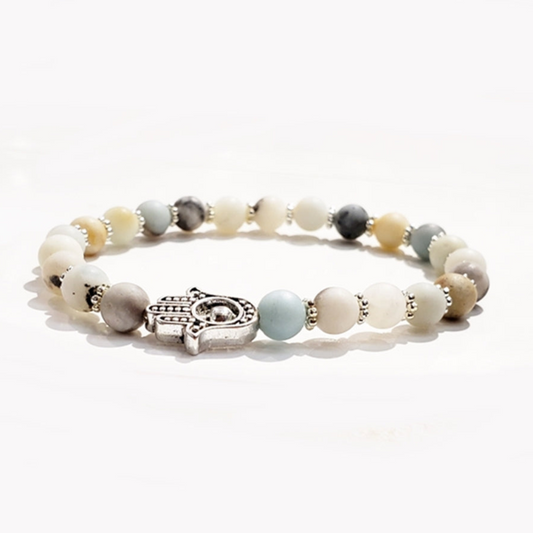 Amazonite Hamsa Bracelet