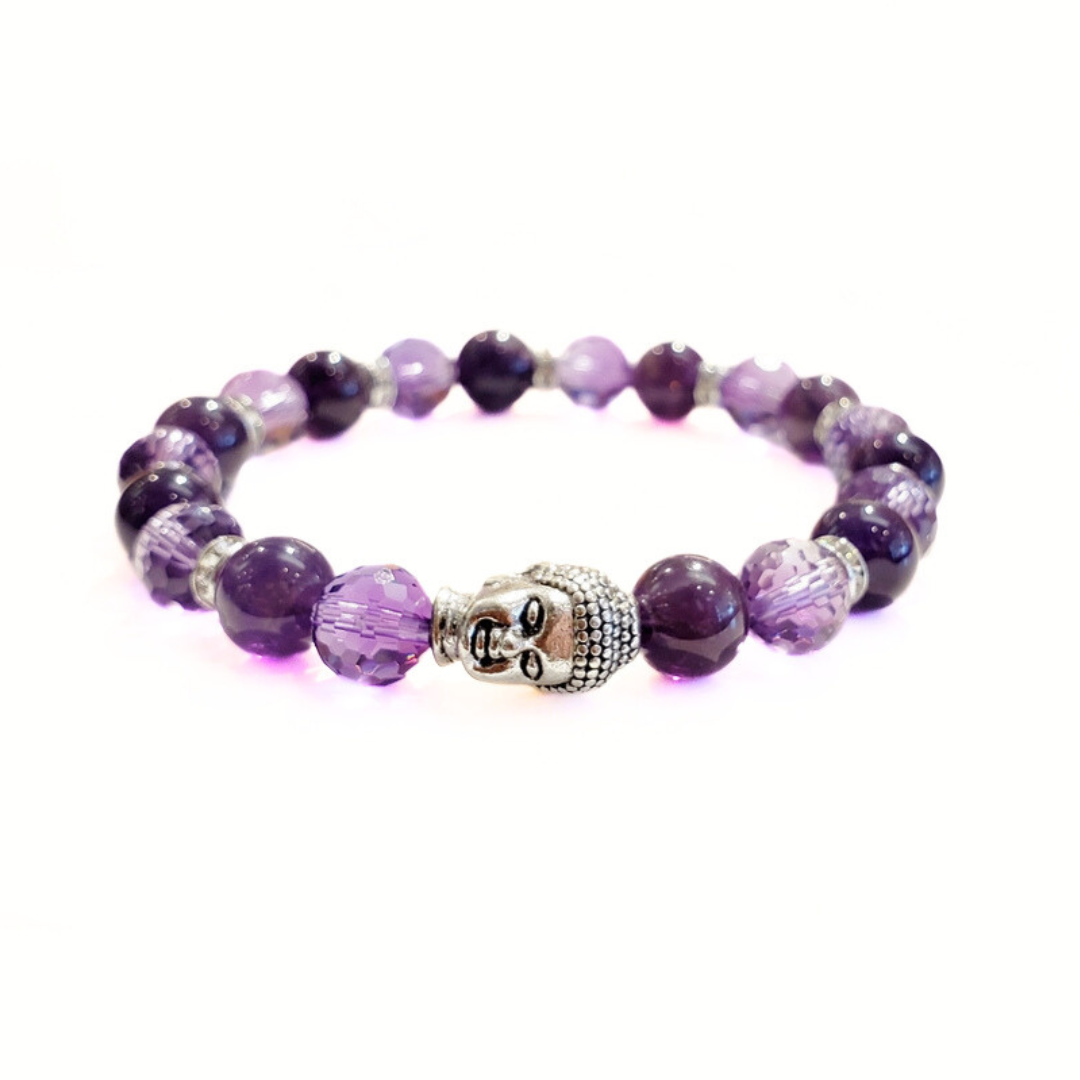 Faceted & Polished Amethyst Bracelet