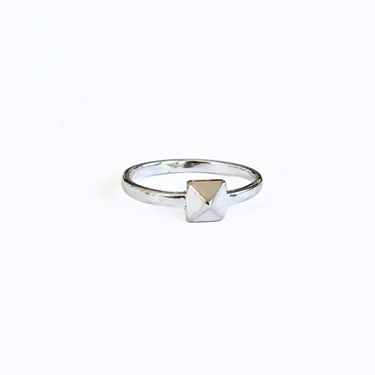 Sterling Silver Pyramid Ring