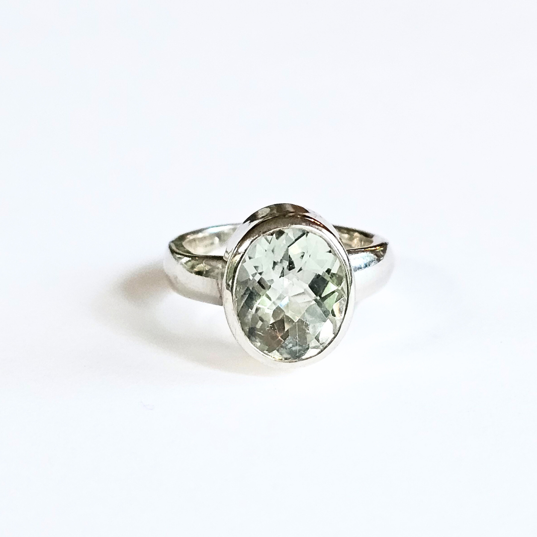 Prasiolite Ring - Sz 6.75