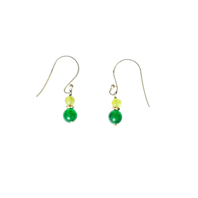 Green Onyx & Peridot Earrings
