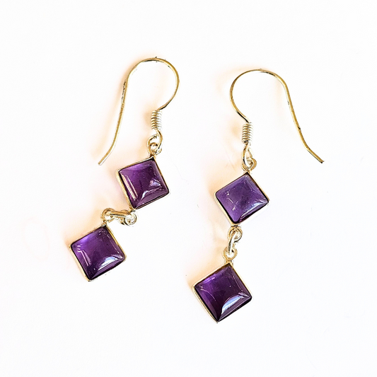 Amethyst Sterling Silver Earrings