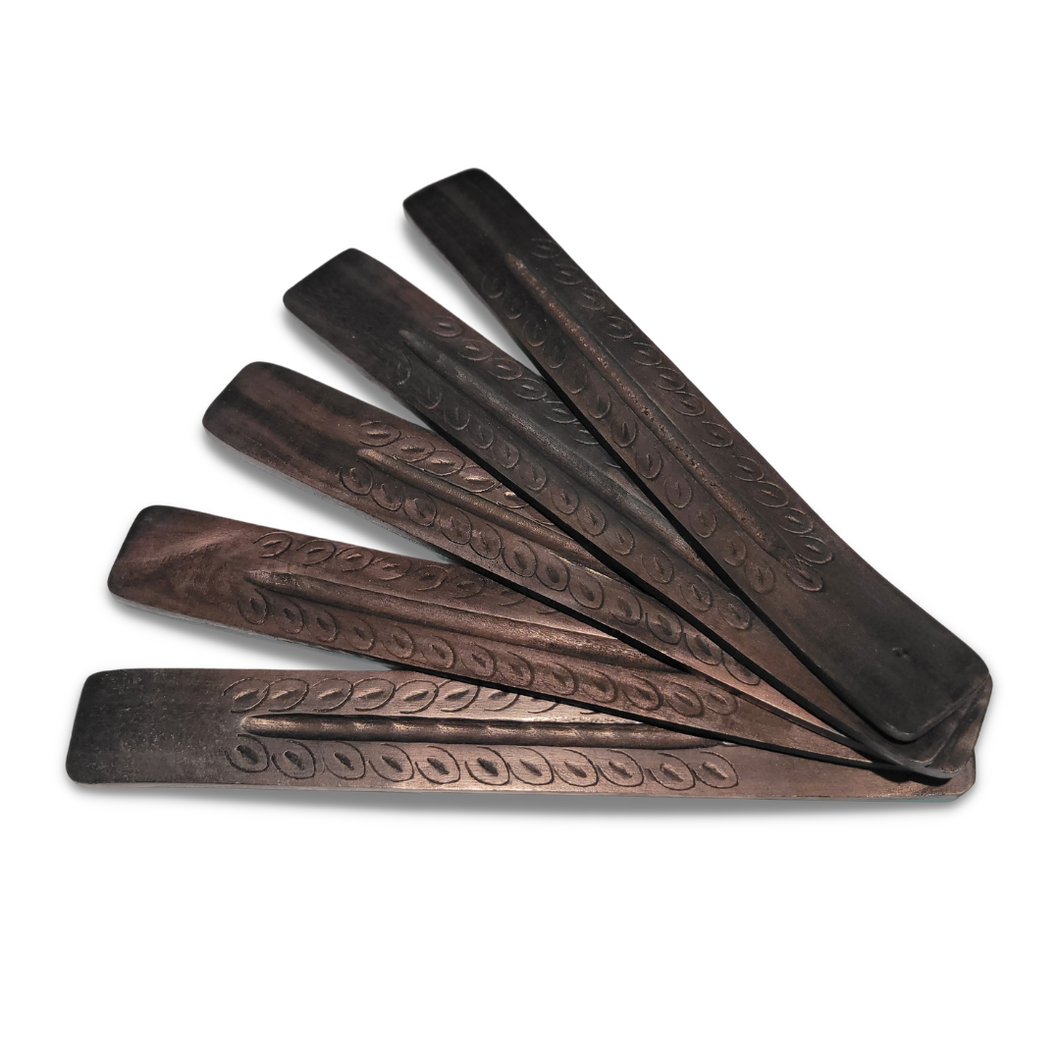 Black Wooden Carved Incense Holder