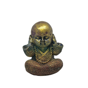 Baby Zen Monk Hear No Evil Statue
