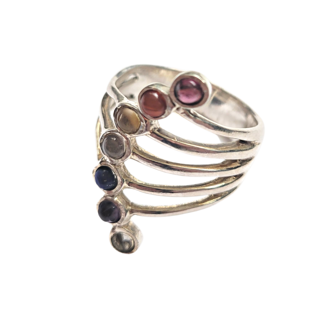 7 Chakra Rainbow Ring Sz 8 9 Radiance Gifts