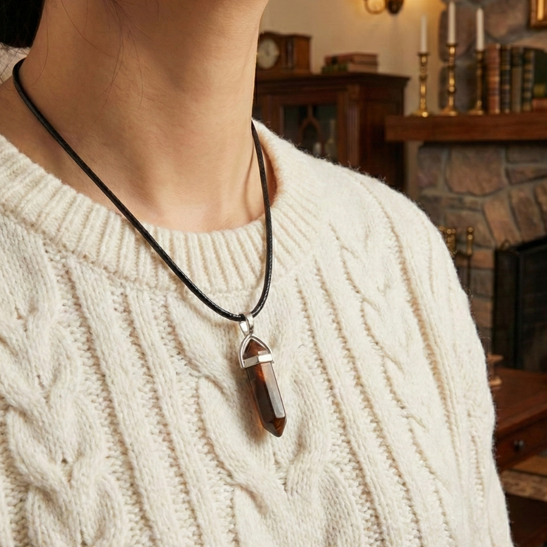 Dragon’s Blood Jasper Point Pendant - Strength • Vitality • Courage