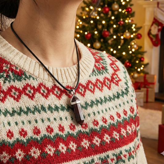 Dragon’s Blood Jasper Point Pendant - Strength • Vitality • Courage