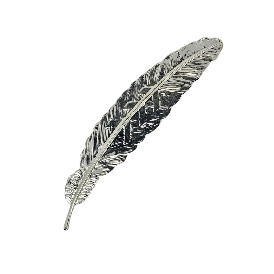 Silver Feather Coloured Metal Bookmark