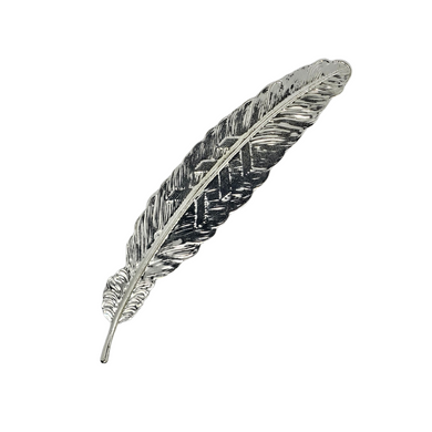 Silver Feather Coloured Metal Bookmark