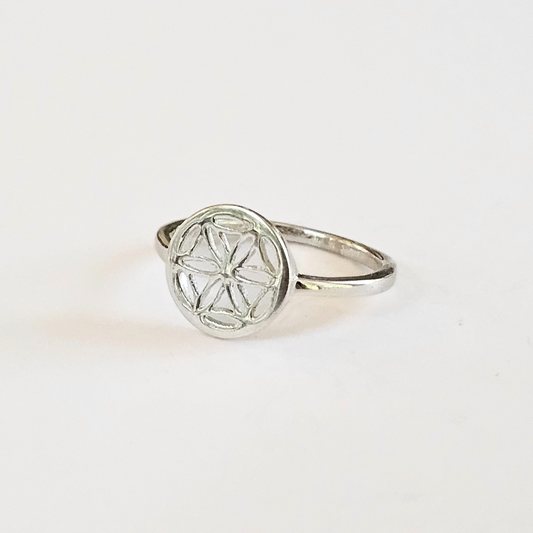 Flower of Life Ring - Sz 8