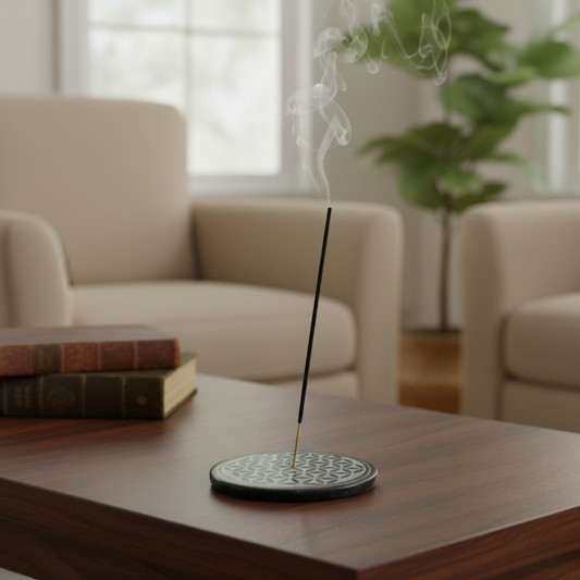 Flower Of Life Soapstone Incense Burner