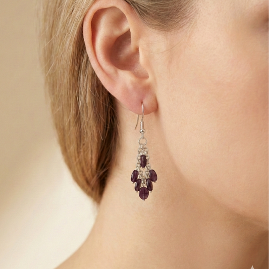 Garnet Dangle Earrings – Passion • Protection • Grounded Strength