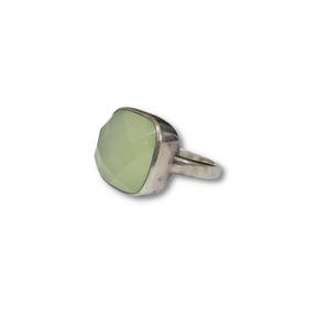 Green Chalcedony Ring - Sz 7