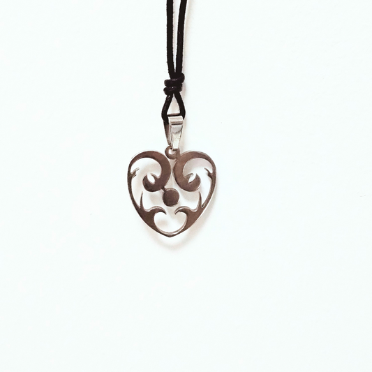 Polished Cut-Out Heart Pendant