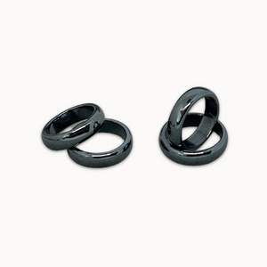 Hematite Ring - Non-Magnetic, Domed Band