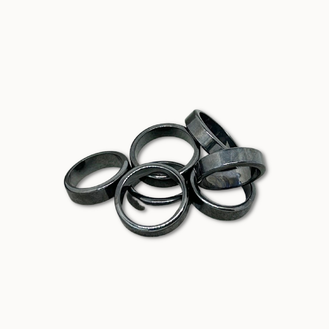 Hematite Ring - Magnetic, Flat Band