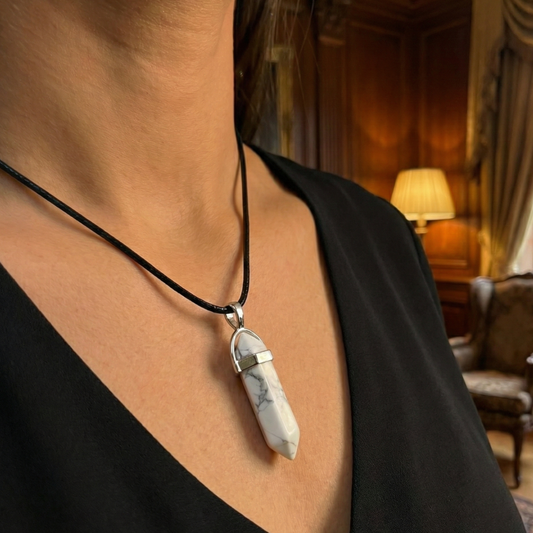 Howlite Point Pendant - Calming • Awareness • Emotional Release