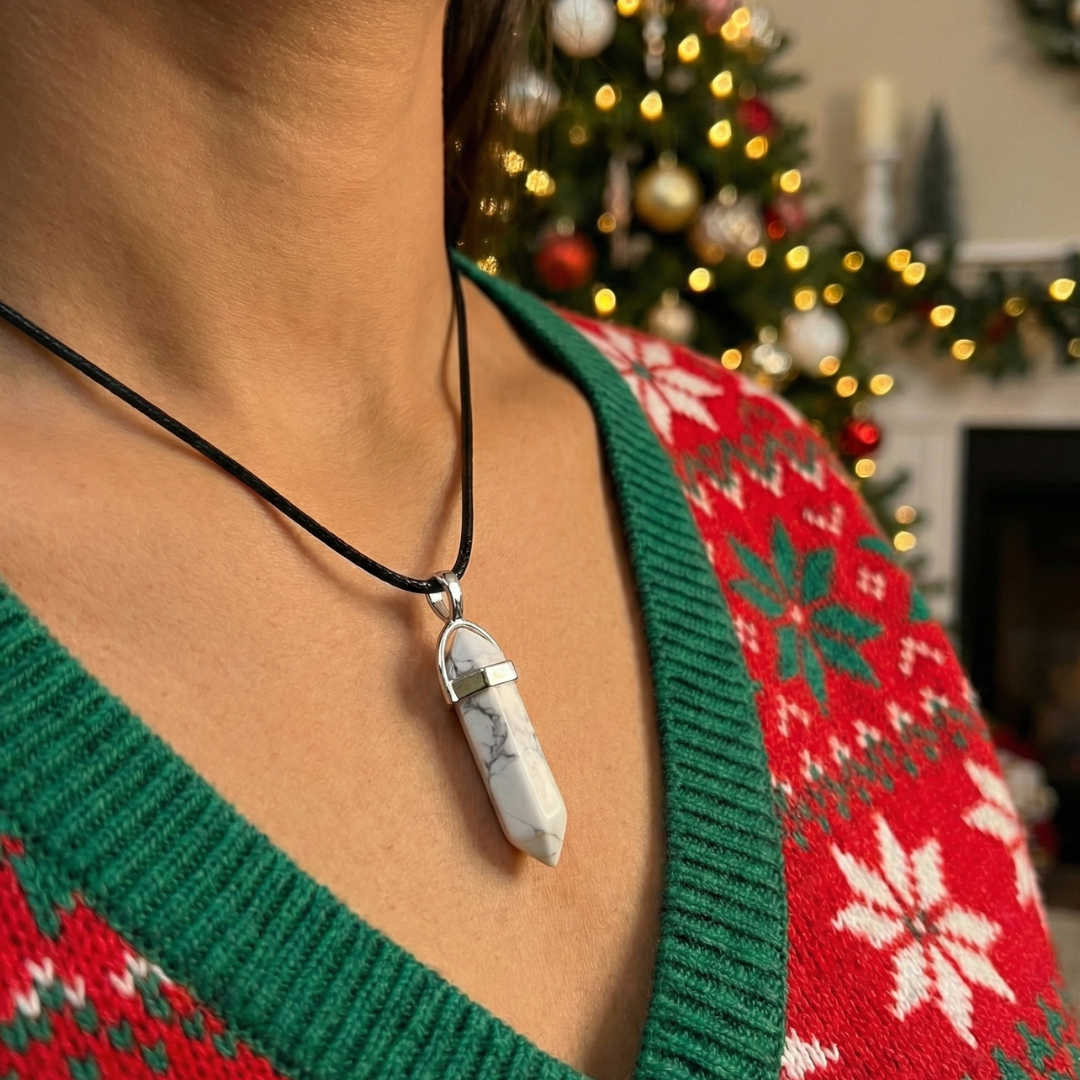 Howlite Point Pendant - Calming • Awareness • Emotional Release