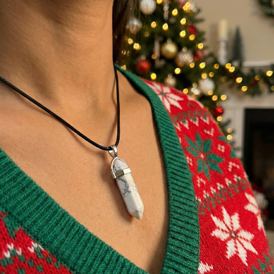 Howlite Point Pendant - Calming • Awareness • Emotional Release