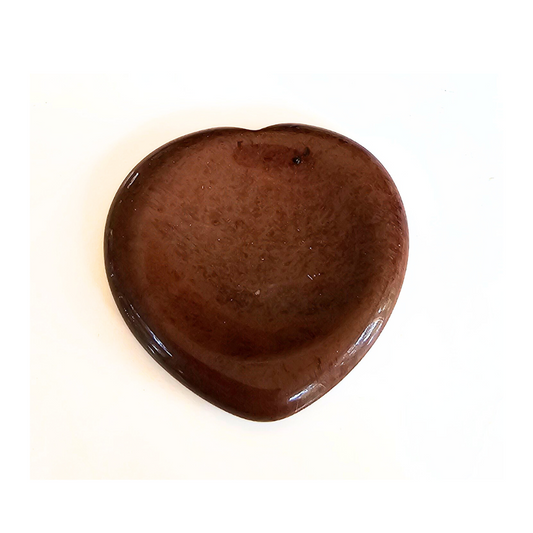 Mahogany Obsidian Heart Thumbstone – Grounded Strength with a Gentle Touch