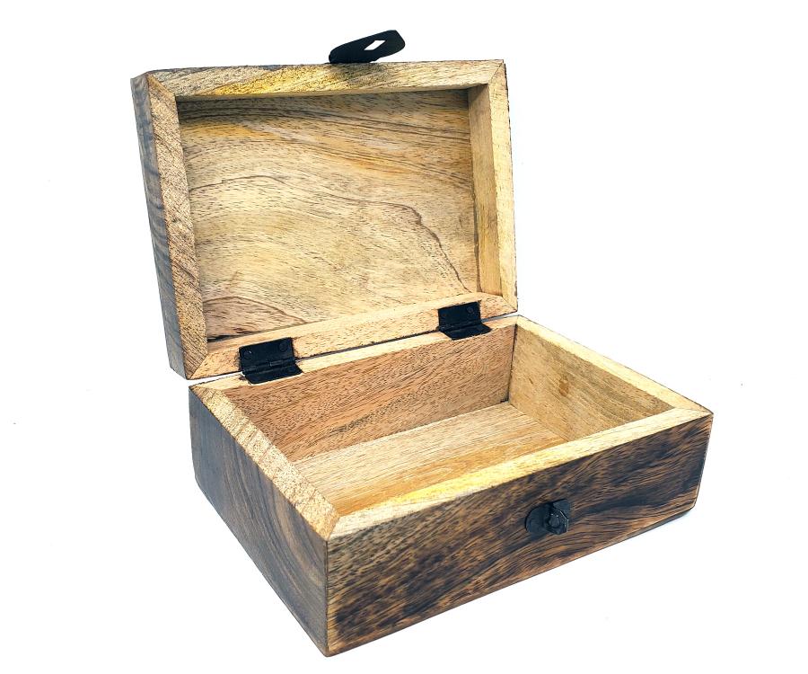 Moon Phase Carved Wood Box – 5" x 7"