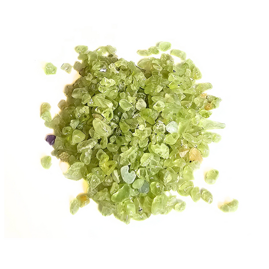 Peridot Crystal Chips – Joy, Renewal & Heart-Centered Energy