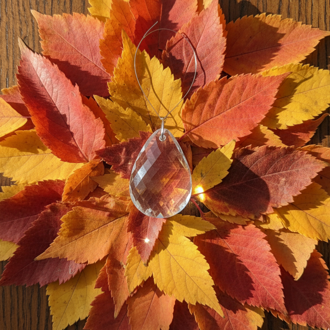 Clear Crystal Multi-Faceted Twisted Oval Prism