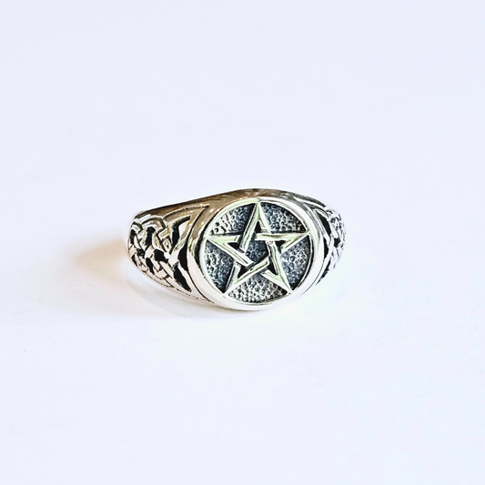 Silver Celtic Pentacle Ring