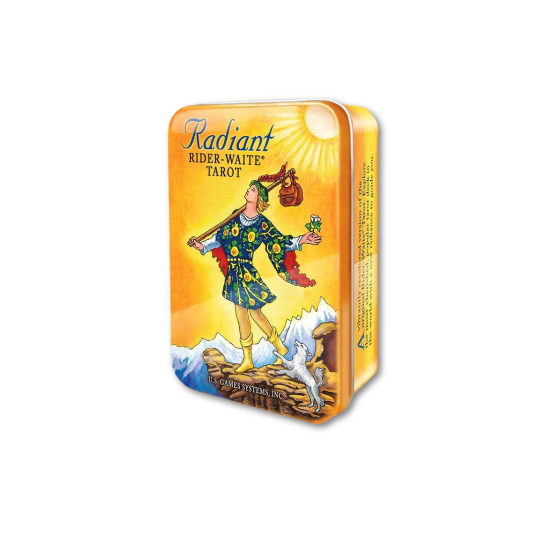 Radiant Rider-Waite Tarot Cards in a Tin