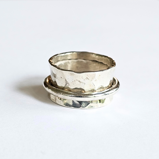 Sterling Silver Spinner Ring - Size 10