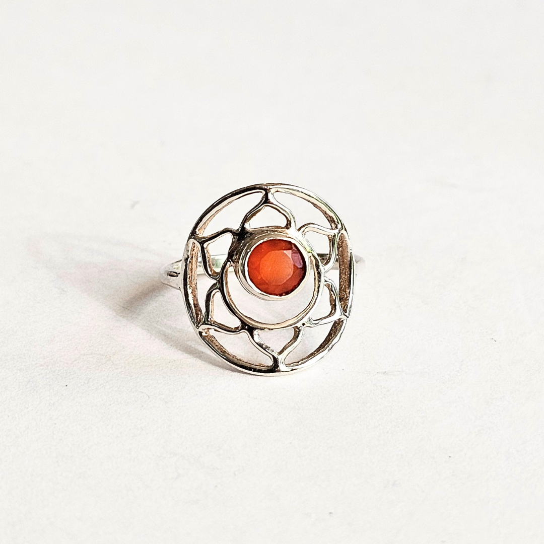 Sacral Chakra & Carnelian Ring - Sz 6